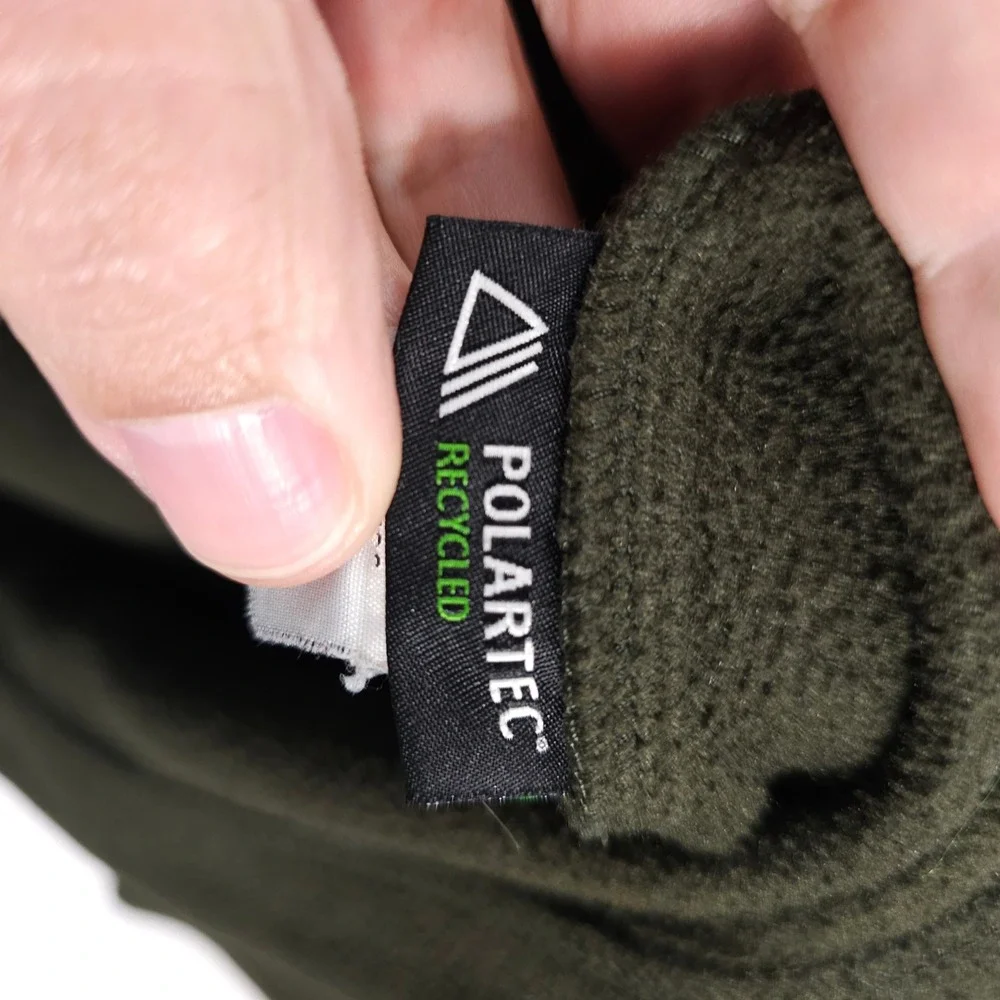The North Face Fleece Jacket Mens M Olive Green Polartec‎ Full Zip Outdoor